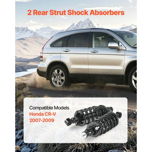 Rear Shock Absorber Strut Assembly 2Pcs Shock and Strut Assembly with Coil