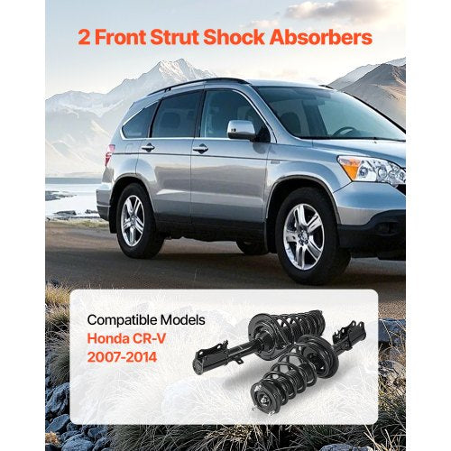 Front Shock Absorber Strut Assembly 2Pcs Shock and Strut Assembly with Coil