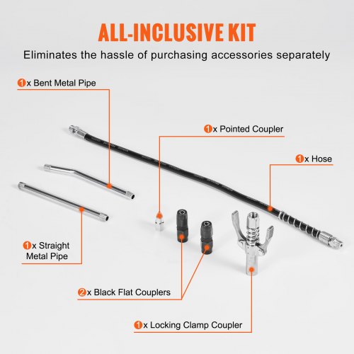 Air Operated Grease Gun 6000PSI 14 OZ400 CC Capacity Heavy Duty Pneumatic