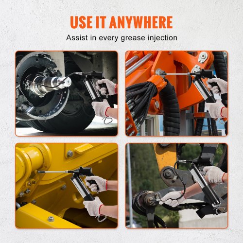 Air Operated Grease Gun 6000PSI 14 OZ400 CC Capacity Heavy Duty Pneumatic