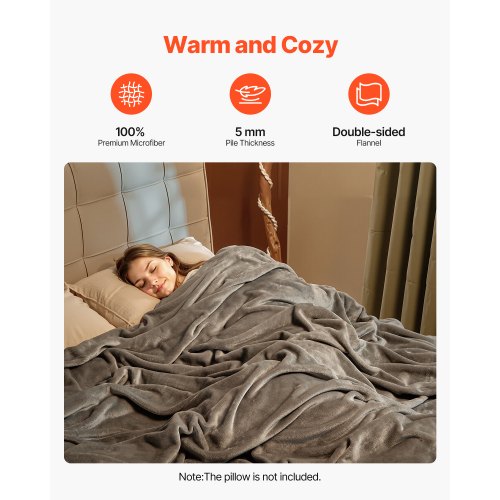 Queen Size Blanket 90 x 90 inches Lightweight and Fuzzy Throw Blanket for Bed
