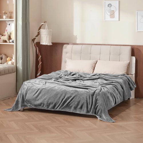 Queen Size Blanket 90 x 90 inches Lightweight and Fuzzy Throw Blanket for Bed