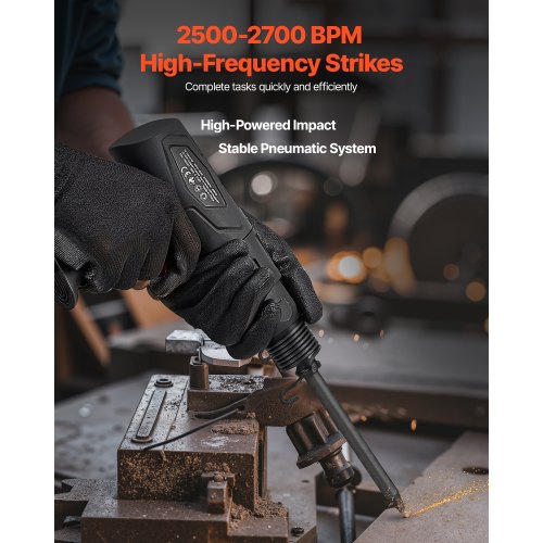 Air Hammer 25002700BPM Pneumatic Hammer with 276inch Stroke 4PCS 67