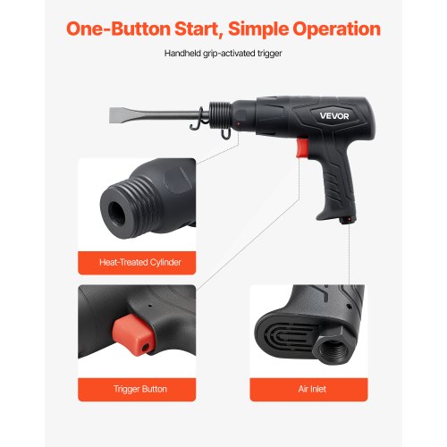 Air Hammer 25002700BPM Pneumatic Hammer with 276inch Stroke 4PCS 67