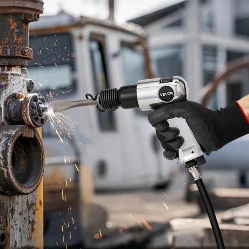 Air Hammer 4500BPM Pneumatic Hammer with 1.57inch Stroke 4PCS Chisels