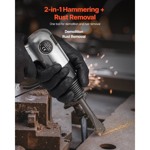 Air Hammer 4500BPM Pneumatic Hammer with Rust Removal Air Needle Scaler