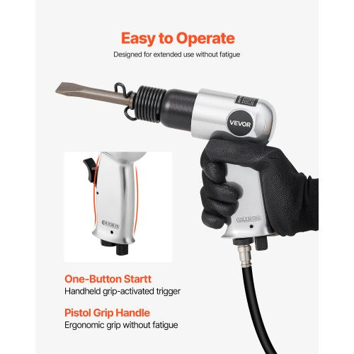 Air Hammer 4500BPM Pneumatic Hammer with Rust Removal Air Needle Scaler