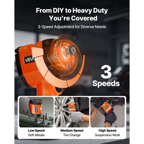 1/2 Inch Air Impact Wrench Up to 738 ftlbs Nutbusting Torque Stubby Size