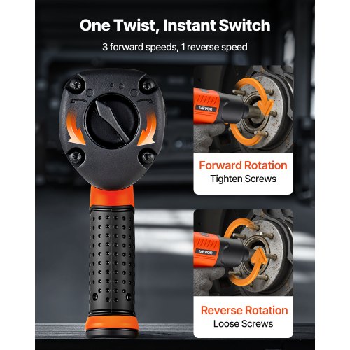 Air Impact Wrench 12 Drive Pneumatic Impact Wrench Up to 1100 ftlbs