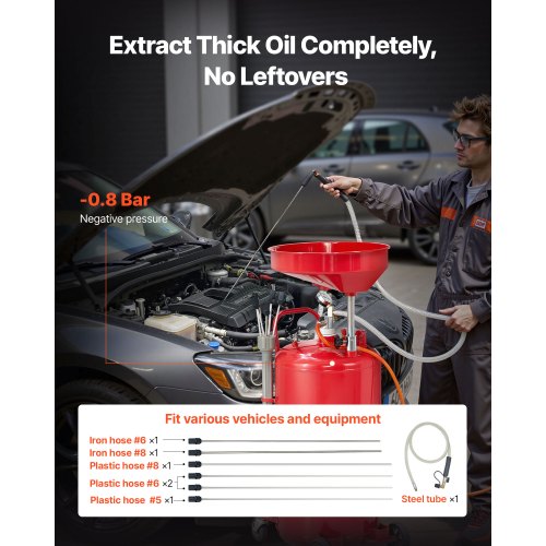 21 Gallon Waste Oil Drain Tank Air Operated Portable Oil Drainer