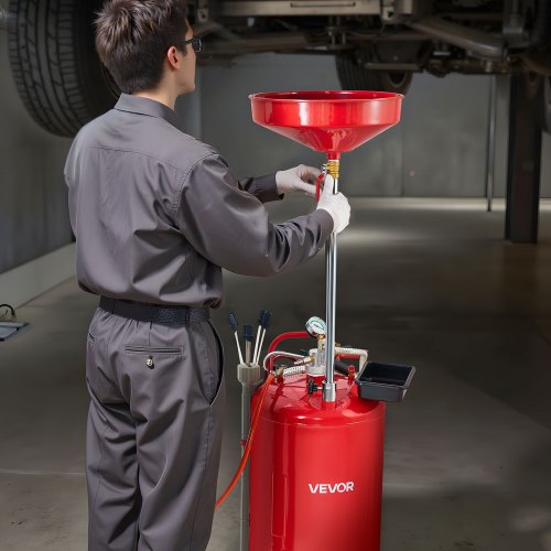 21 Gallon Waste Oil Drain Tank Air Operated Portable Oil Drainer