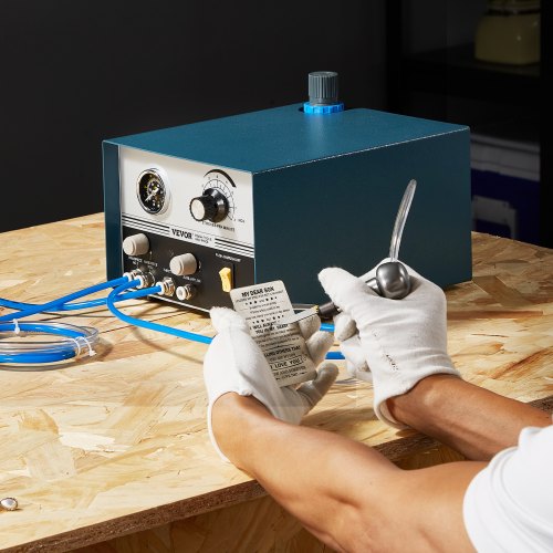 Pneumatic Jewelry Engraver 12006000 RPM Adjustable 60W Dual Head