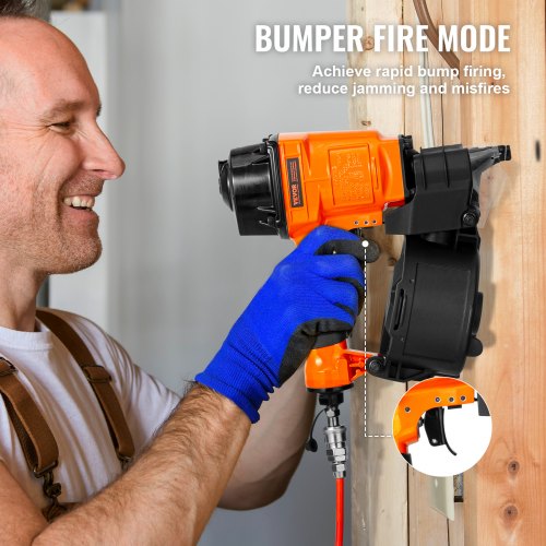 Coil Siding Nailer MCN55 1 inch to 214 inch 15 Degree Pneumatic Siding