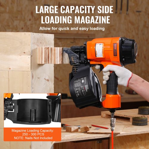 Coil Siding Nailer MCN70 134 to 234 15 Degree Pneumatic Siding Nail
