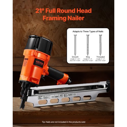 Framing Nailer 2 to 312 21 Degree Full Round Head Pneumatic Framing