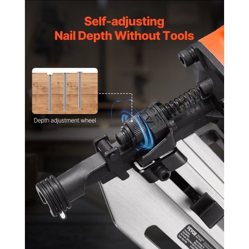 Framing Nailer 80120PSI Air Nail Gun 2 to 312 21 Degree Full Round