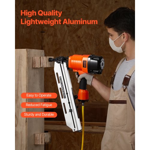 Framing Nailer 80120PSI Air Nail Gun 2 to 312 21 Degree Full Round