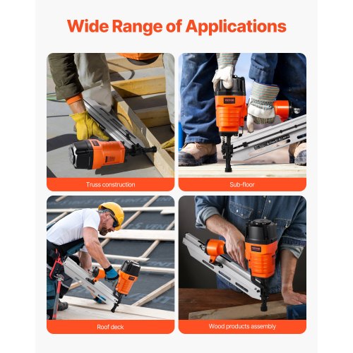 Framing Nailer 80120PSI Air Nail Gun 2 to 312 21 Degree Full Round