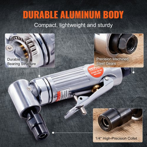 Air Die Grinder Kit Right Angle Grinder w Die Grinder Combo 10PCS Single