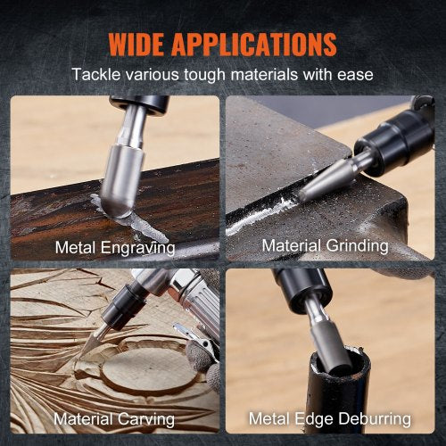 Air Die Grinder Kit Right Angle Grinder w Die Grinder Combo 10PCS Single