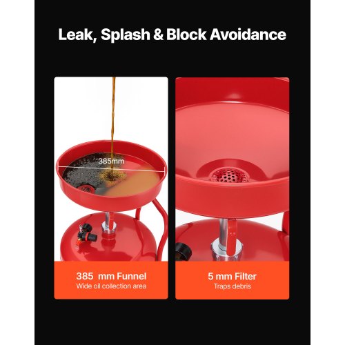 25 Gallon Waste Oil Drain Tank Air Operated Portable Oil Drainer