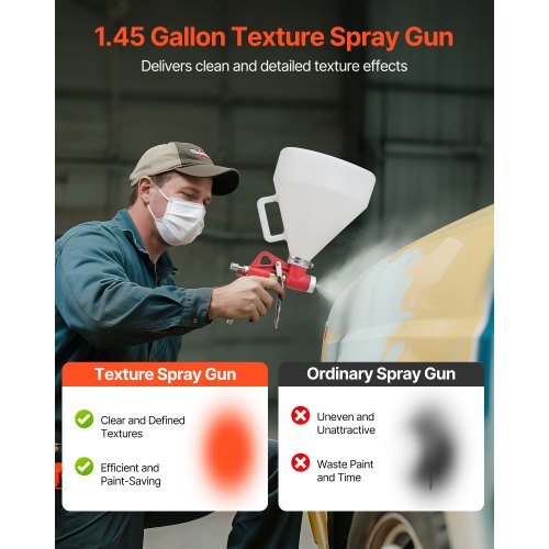 Air Texture Spray Gun 145 Gallon Air Hopper Spray Gun Professional