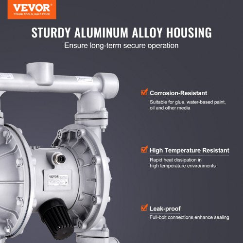 Air Operated Double Diaphragm Pump 44GPM Max 115PSI Air Waste Oil
