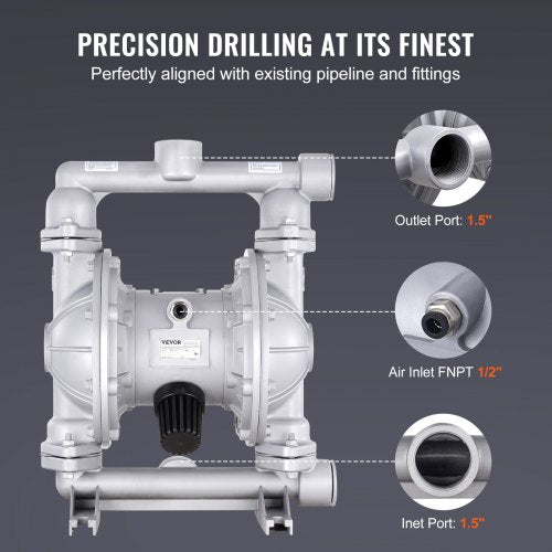 Air Operated Double Diaphragm Pump 44GPM Max 115PSI Air Waste Oil