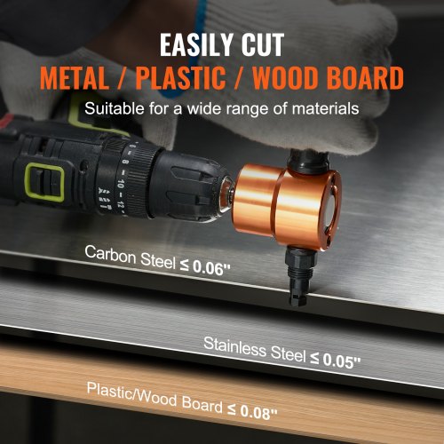 Double Head Sheet Metal Nibbler Cutter 360 Degree Metal Nibbler Drill
