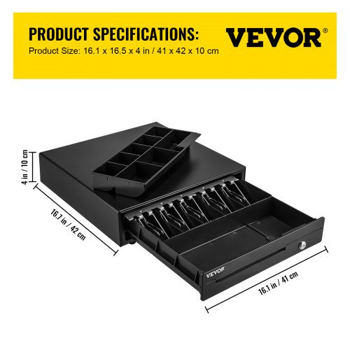 Cash Register Drawer 16 12 V for POS System with 5 Bill 8 Coin Cash