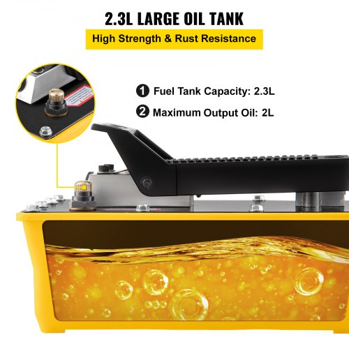 Air Hydraulic Pump 10000 PSI Hydraulic Foot Pump 0.6 Gal Reservoir Foot