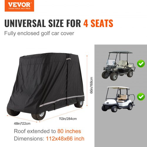 22 Passenger Golf Cart Cover 600D Polyester Full Cover Suitable for 22