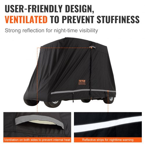 22 Passenger Golf Cart Cover 600D Polyester Full Cover Suitable for 22