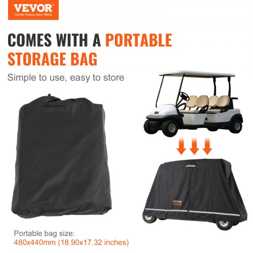 22 Passenger Golf Cart Cover 600D Polyester Full Cover Suitable for 22