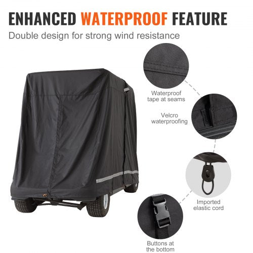 22 Passenger Golf Cart Cover 600D Polyester Full Cover Suitable for 22