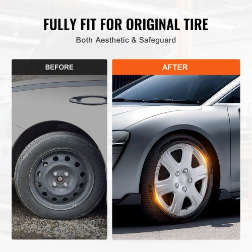 Wheel Rim Cover Hubcaps 15 in Diameter Sturdy Durable ScratchResistant