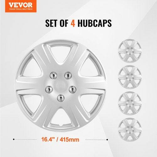 Wheel Rim Cover Hubcaps 15 in Diameter Sturdy Durable ScratchResistant