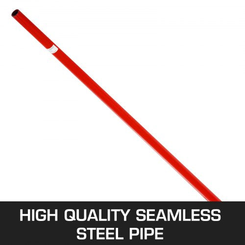 3T Prylever Bar 6600 Lbs Capacity Steel Pry Lever Bar Heavy Duty with Wheels