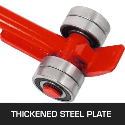 3T Prylever Bar 6600 Lbs Capacity Steel Pry Lever Bar Heavy Duty with Wheels