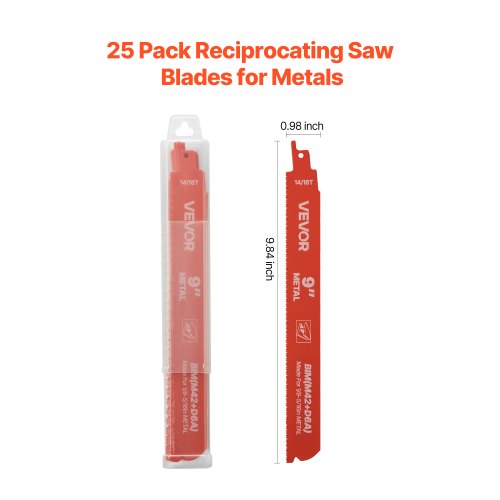 Reciprocating Saw Blades 25 Pack 1418 TPI BiMetal Reciprocating Saw