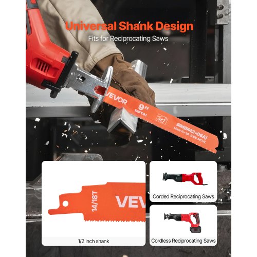 Reciprocating Saw Blades 25 Pack 1418 TPI BiMetal Reciprocating Saw