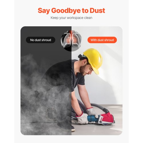 Cutting Dust Shroud for Angle Grinders Universal 45 in Angle Grinder Dust