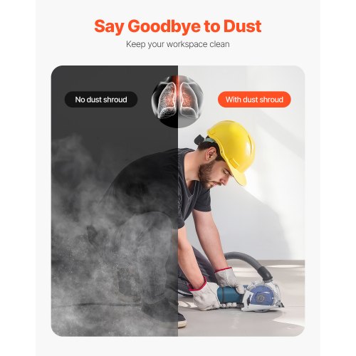 Cutting Dust Shroud for Angle Grinders Universal 45 in Angle Grinder Dust