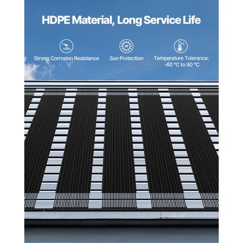 Solar Pool Heater 4 x 10 ft HDPE Pool Heating System  Durable