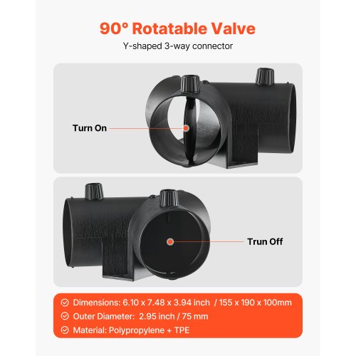 Diesel Heater Pipe Duct Vent Kit 3inch Heater Pipe Warm Air Outlet Vent