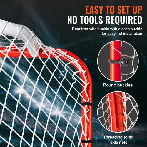 Hockey Goal with Backstop and Targets Street Steel Hockey Net 72 Pro