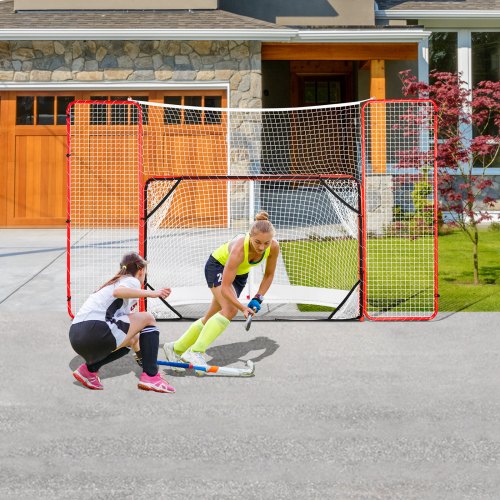 Hockey Goal with Backstop and Targets Street Steel Hockey Net 72 Pro
