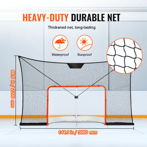 Hockey Goal Backstop Net Street Hockey Sports Backstop Netting Portable