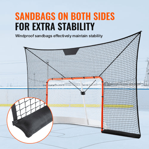 Hockey Goal Backstop Net Street Hockey Sports Backstop Netting Portable
