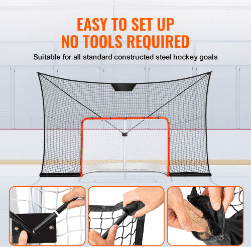 Hockey Goal Backstop Net Street Hockey Sports Backstop Netting Portable